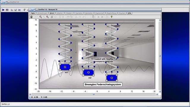 SimPlot - Animation - Bilder - Simulator - Feder - Kurve - Funktion -  Visualisierung - Software - Konstruktion - Schaubilder