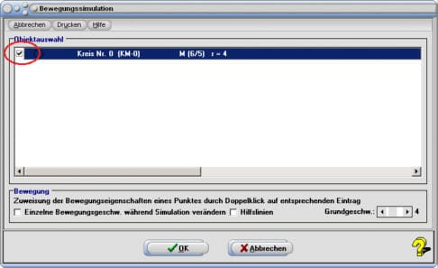 SimPlot - Figur - Bewegen - Liste - Zuweisung - Bewegungsart