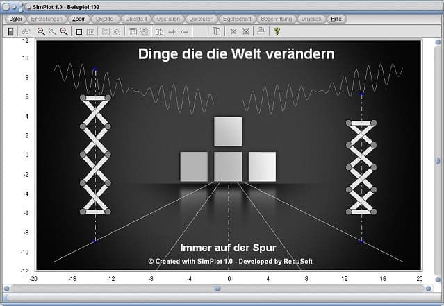 SimPlot - Programm - Software - Zeitabhängige Bewegung - Bewegungssimulationen - Zeitgesteuerte Ablaufsimulationen - Ablaufsteuerung - Ablauf - Abläufe - Steuerung - Zeitabhängig