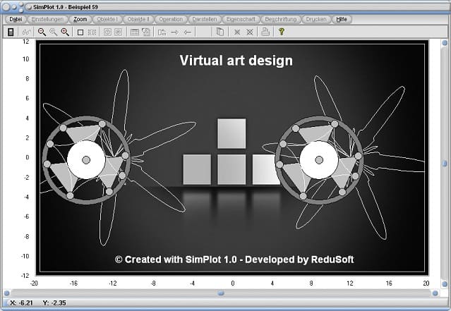 SimPlot - Animierte Grafik - Design - Kunst - Mathematik - Virtuelles Bild - Bewegtes Bild