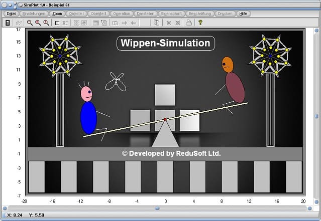 SimPlot - Bewegte Bilder - Wippe - Hebel - Simulation - Foto - Grafikanimation - Modern
