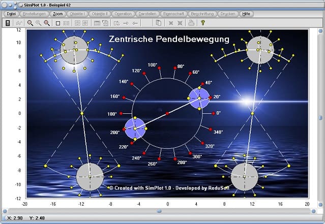 SimPlot - Bewegte Bilder - Simulation - Pendelbewegung - Pendel - Rotation - Winkel - Technisch