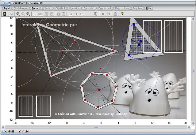 SimPlot - Künstlerisch - Dreieck - Rechteck - Drehen - Bewegen - Bild - Geometrie - Figuren