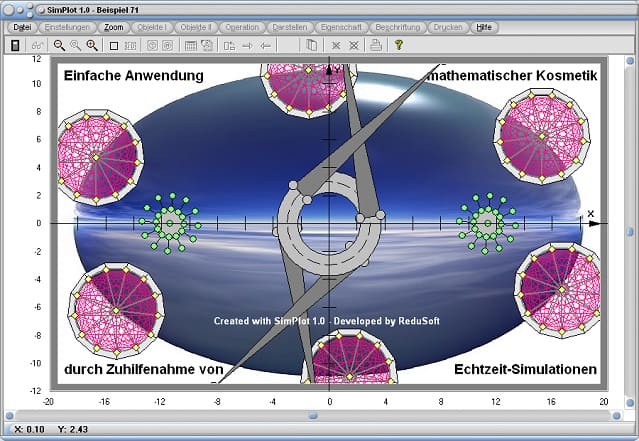 SimPlot - Simulation - Echtzeit - Bilder - Grafik - Kreisbahnbewegung - Vielecke - Darstellung