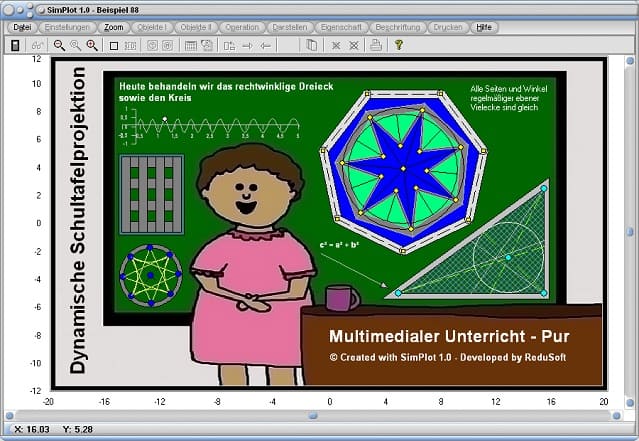 SimPlot - Schlule - Lernen - Simulationen - Bildung - Unterricht - Animation - Tafel - Schultafel