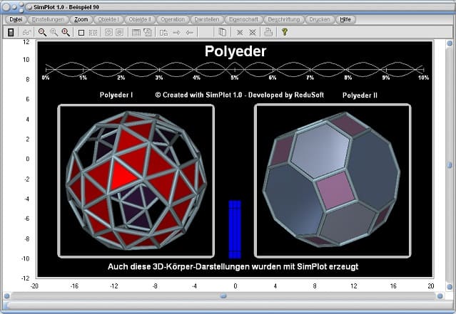 SimPlot - Polyeder - Darstellung - Raum - Gebilde - Animation - Körper - Programm - Software