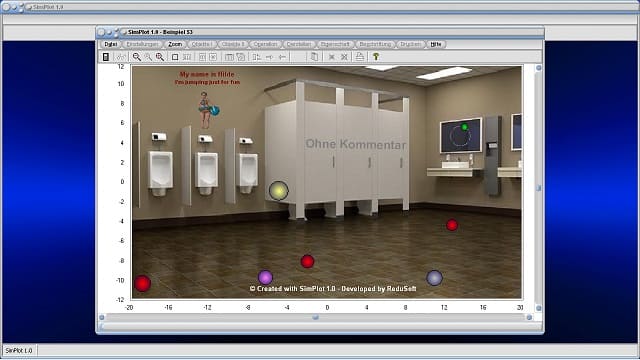 SimPlot - Software - Programm - Simulation - Simulieren - Animation - Berechnen - Rechner - Grafisch - Grafiken - Plotten - Prozessablauf - Bewegen - Geradlinige Bewegung - Krummlinige Bewegung - Drehbewegung 